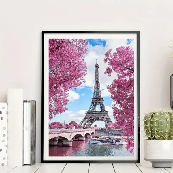 کیت نقاشی الماسی بزرگسال برج ایفل بهار - Image 4