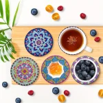 کیت نقاشی الماسی بزرگسال خام زیر لیوانی رنگ آمیزی با الماس (گل ماندالا) - تصویر 4