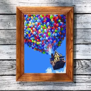تابلوخام نقاشی باالماس طرح انیمیشن UP