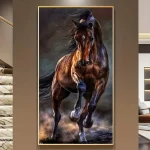 کیت نقاشی باالماس طرح اسب قهوه‌ای