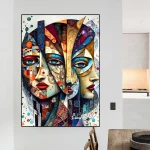 کیت نقاشی با الماس طرح زنان انتزاعی