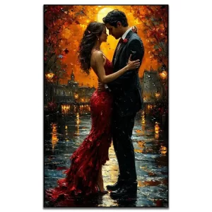 کیت نقاشی باالماس طرح وداع در شب پاییزی