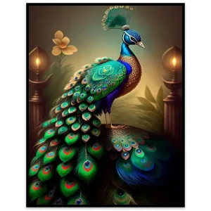 کیت نقاشی باالماس طاووس سبز