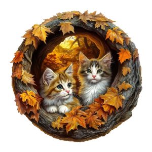 پازل چوبی بچه گربه‌ها