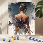 نقاشی با اعداد بزرگسال پروانه‌ی درون