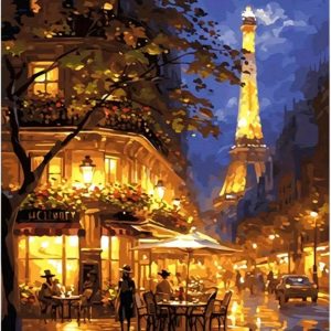 نقاشی با اعداد بزرگسال شب‌های پاریس