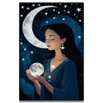 کیت نقاشی الماسی بزرگسال درخشش شبانه